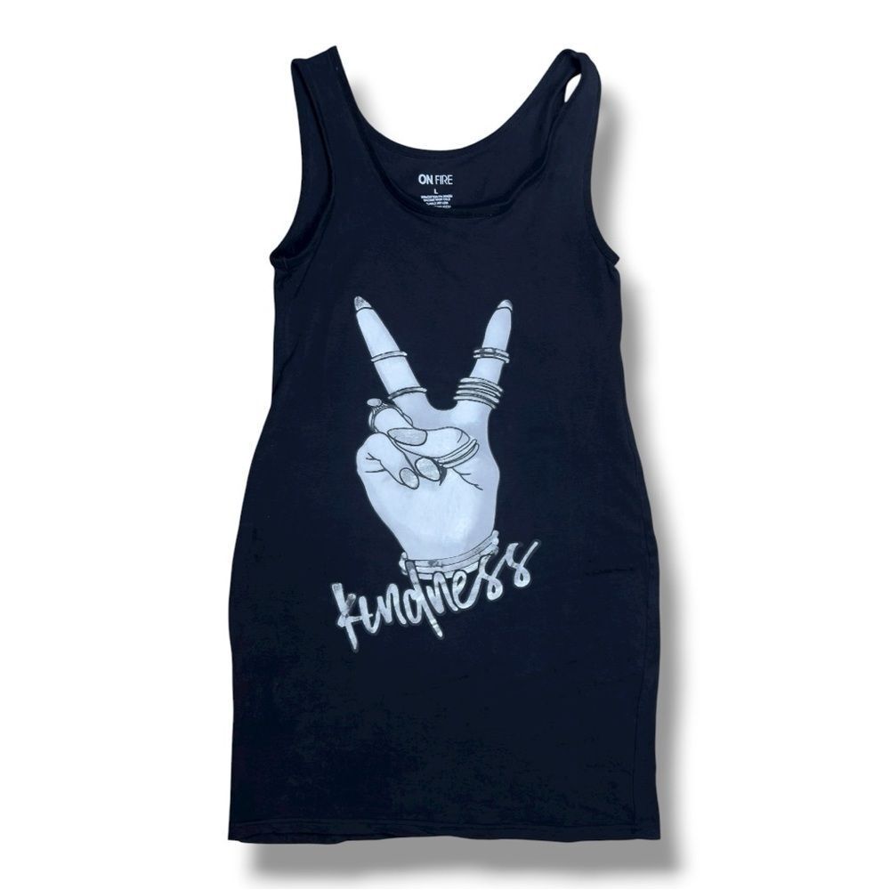 On Fire Kindness Metallic Peace Sign Sleep Shirt